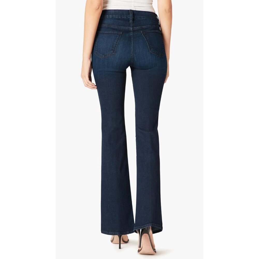 Womens Bootcut Jeans High Waist Curvy Fit Faded Indigo Casual Style - Picture 2 of 7